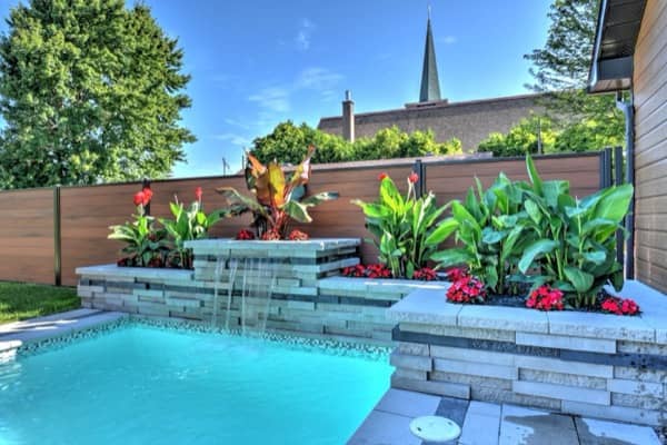 Terrasse en pavé uni